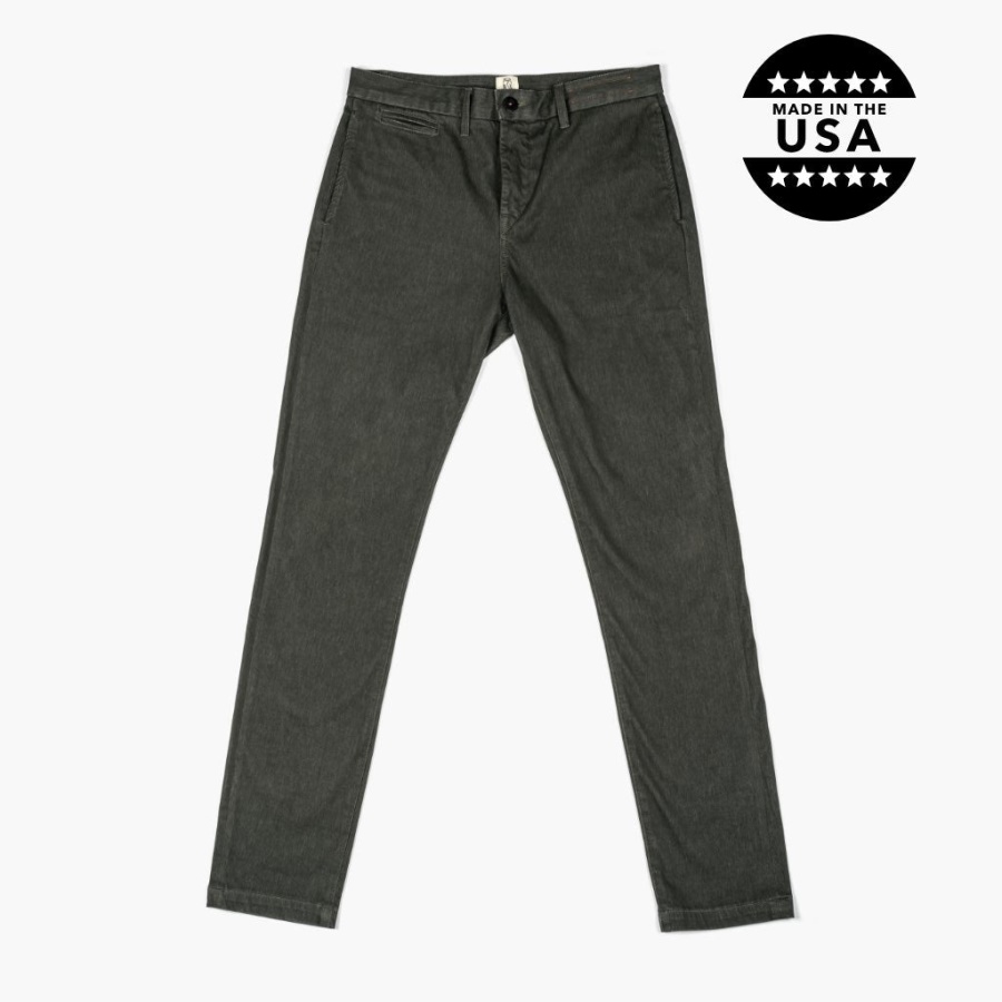 Axe Slim Fit Chino Militair Groen Donderdag