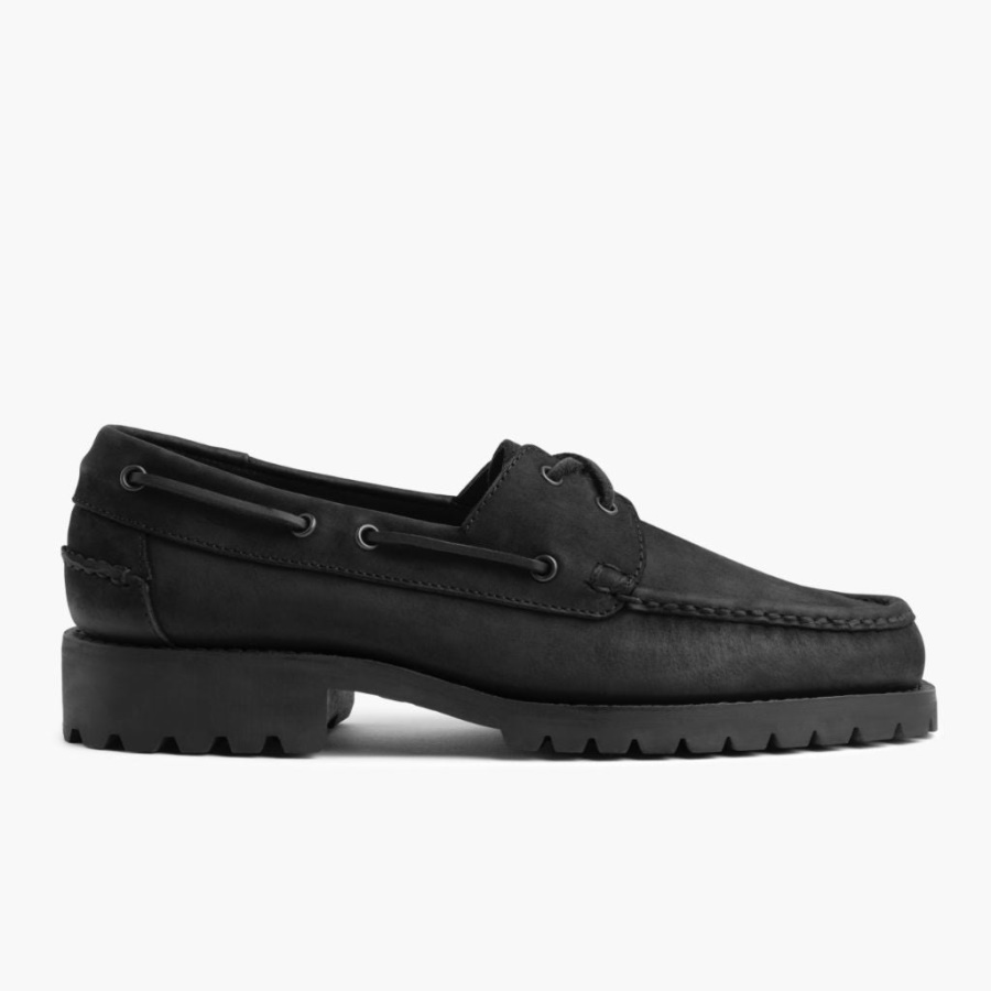 Zwarte Matte Friday Handgenaaide Loafer