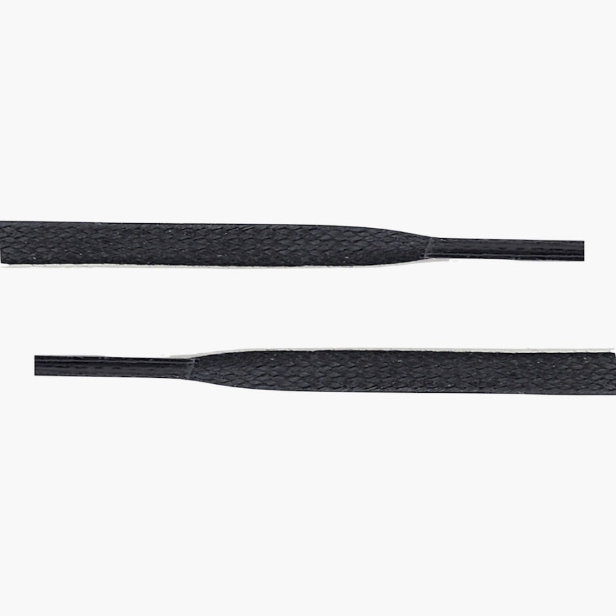 Zwarte Woensdag Platte Gewaxte Katoenen Veters