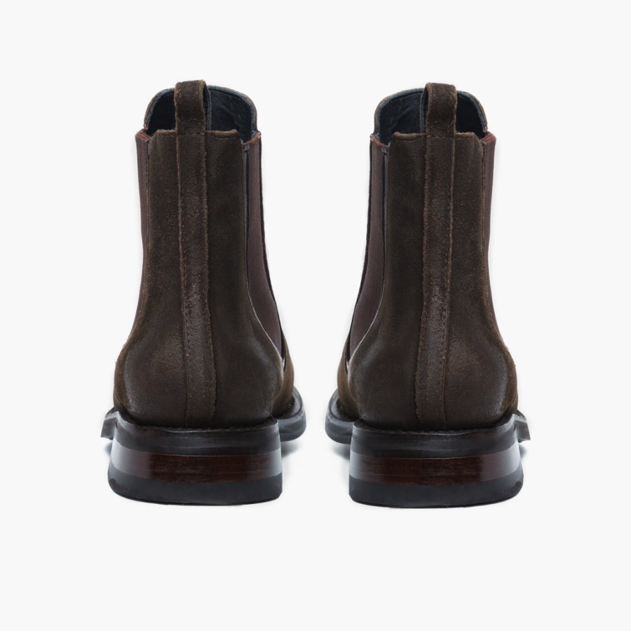 Donker Olijfgroen Suède Duke Monday