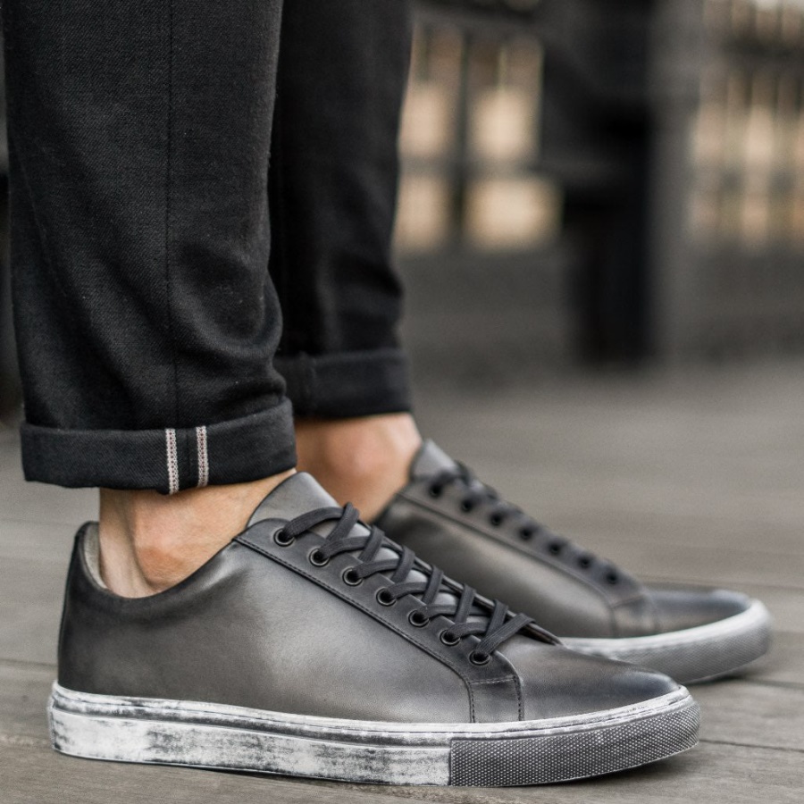 Distressed Grey Premier Low Top Friday