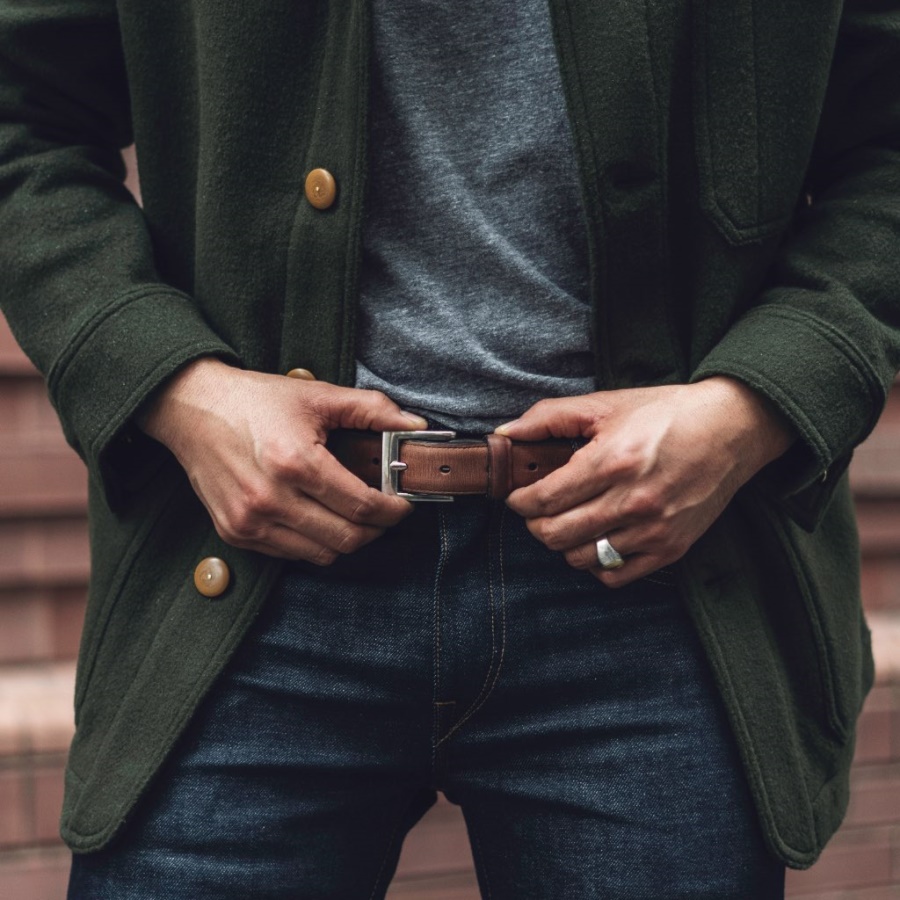 Vrijdag Klassieke Leren Herenriem Arizona Adobe