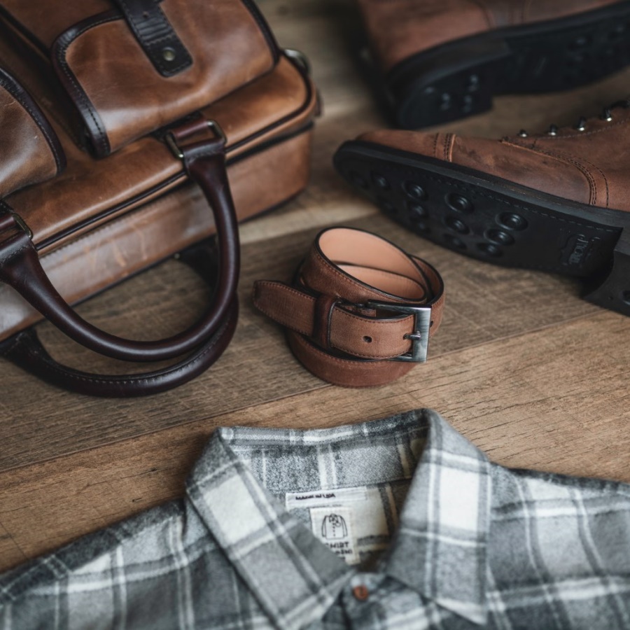 Vrijdag Klassieke Leren Herenriem Arizona Adobe