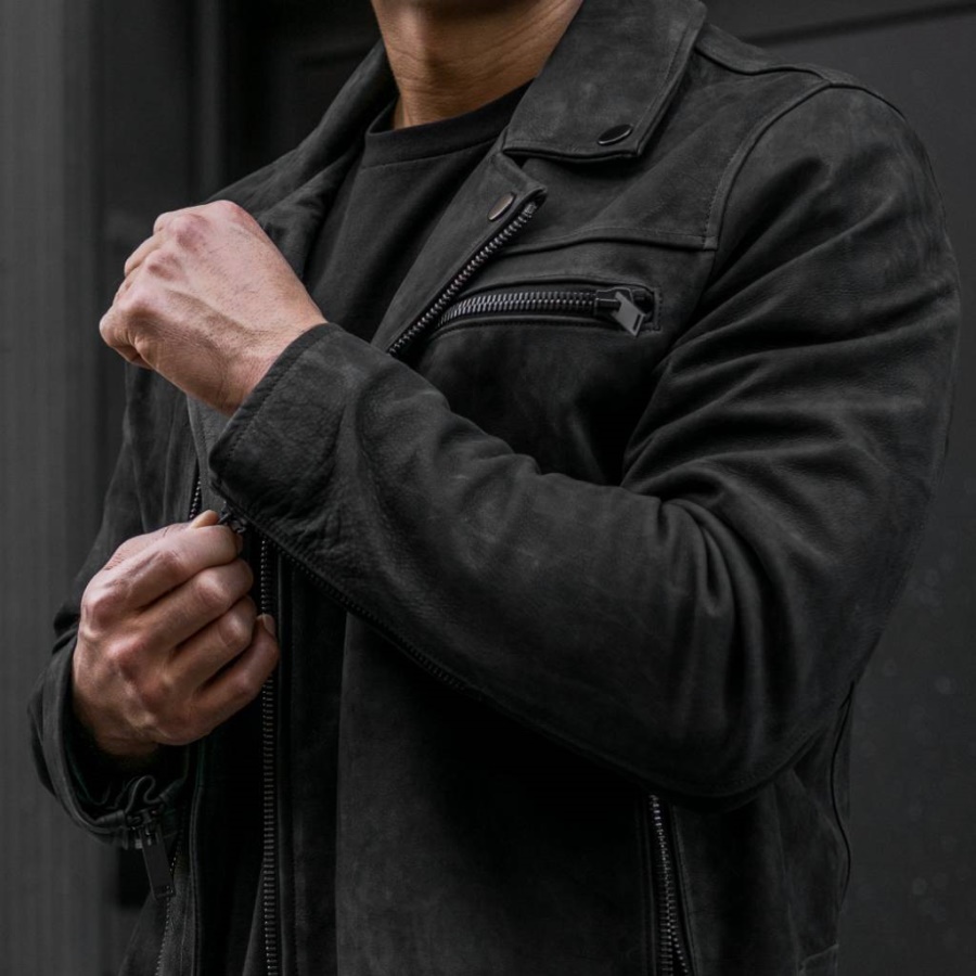 Friday Motorjas Zwart Mat