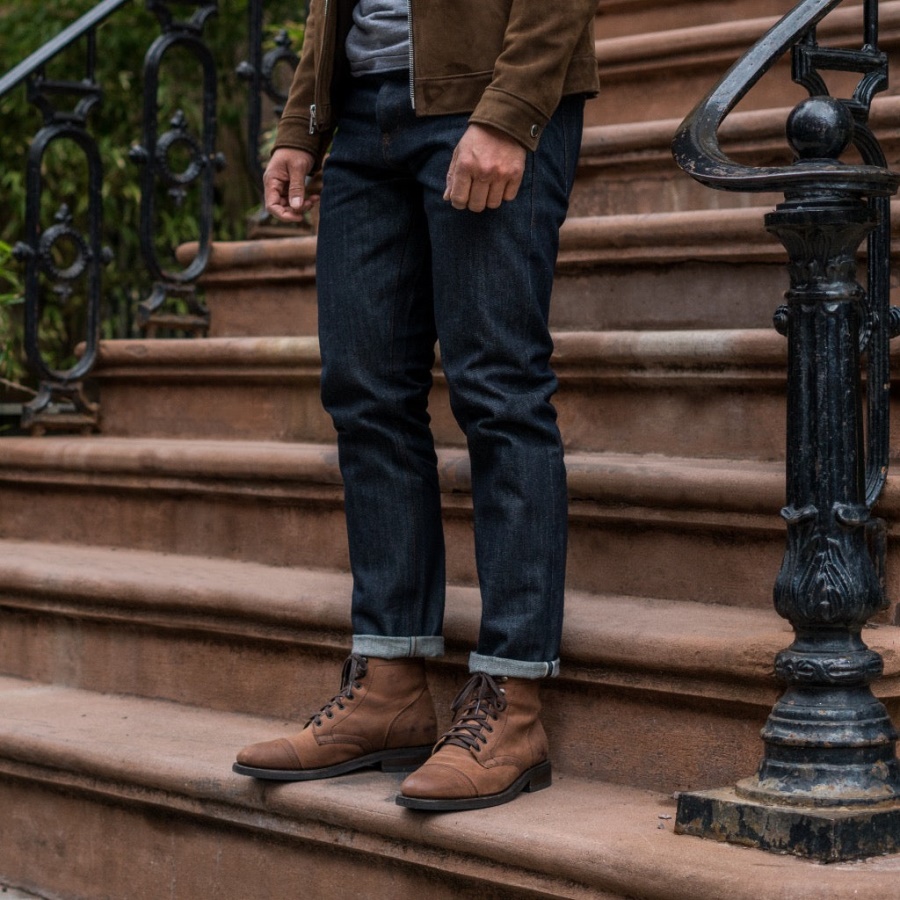 Indigo (slim Taps Toelopende) Zaterdag Selvedge Slim Tapered Jeans