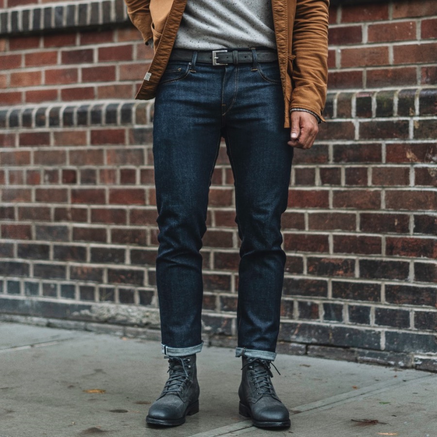 Klassieke Leren Herenriem Shadow Grey Friday