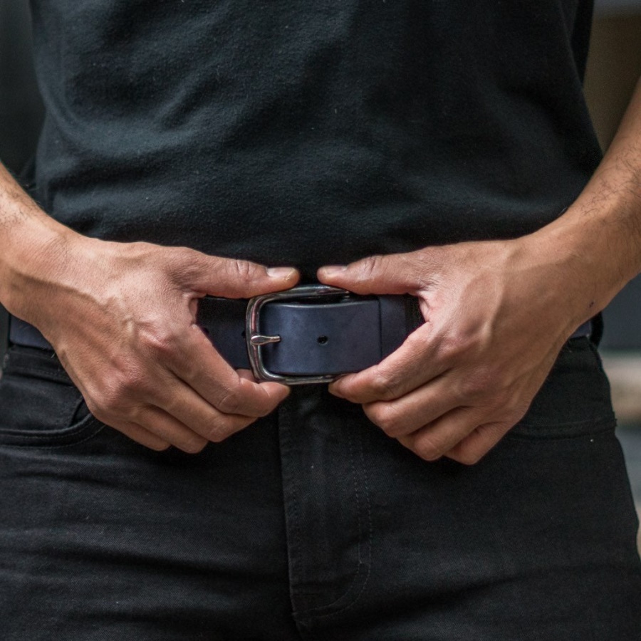 Heren Heritage Lederen Riem Marino Mat Donderdag