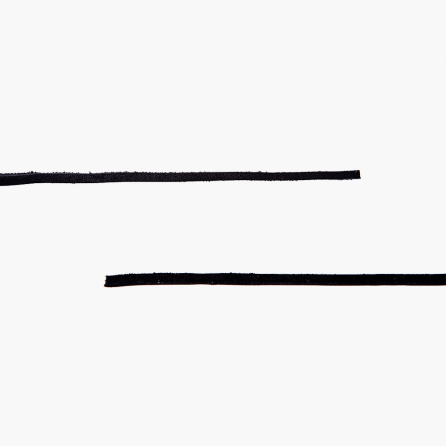 Maandag Leren Veters Zwart