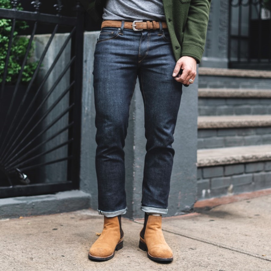 Zaterdag Cognac Suède Heren Verfijnde Leren Riem