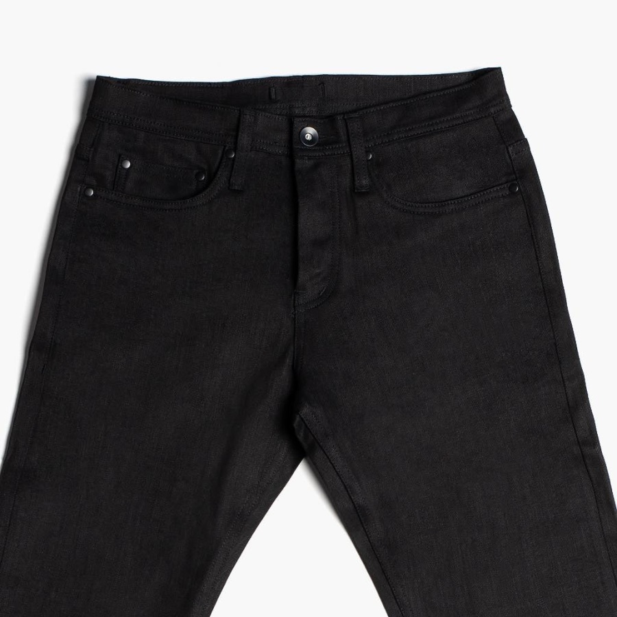 Sunday Zwarte Stretch Selvedge Tapered Jeans