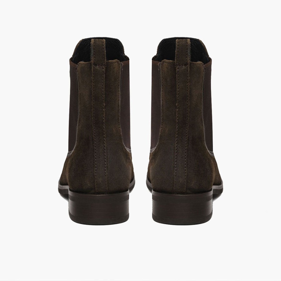 Zondag Hertogin Donker Olijfgroen Suède