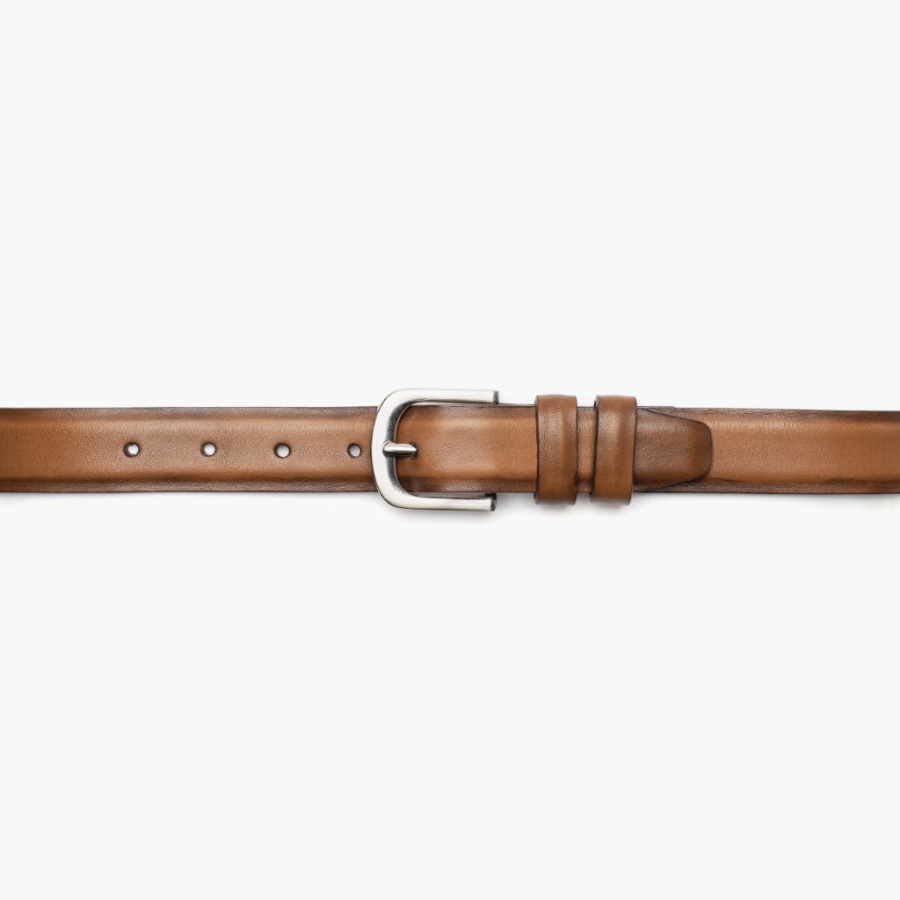 Sunday Heren Geraffineerde Leren Riem Toffee