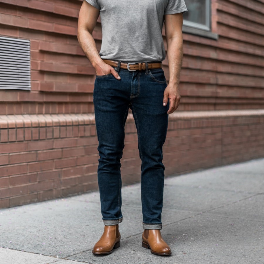 Sunday Heren Geraffineerde Leren Riem Toffee