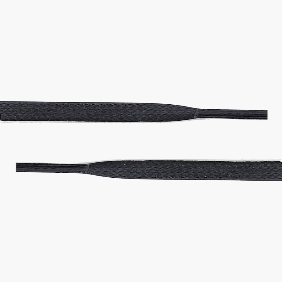 Dinsdag Zwarte Platte Gewaxte Katoenen Veters