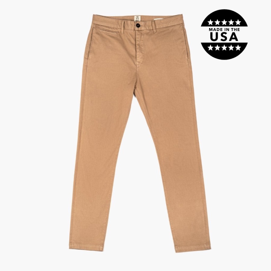 Woensdag Axe Slim Fit Chino Khaki