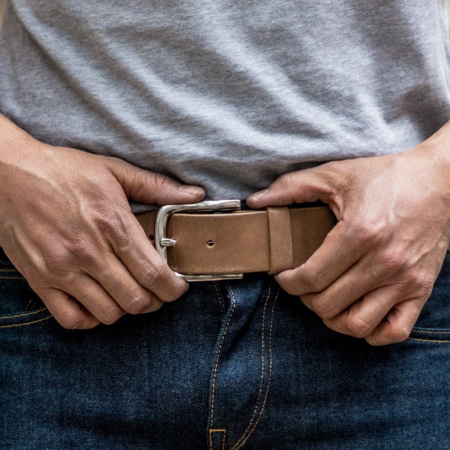 Woensdag Lederen Herenriem Naturel Vachetta