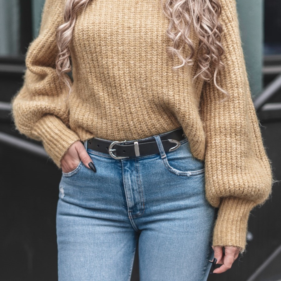 Woensdag Leren Western Riem Zwart