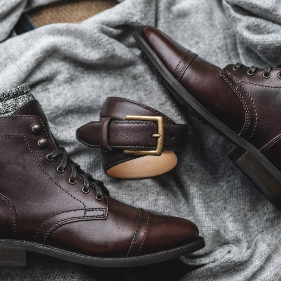 Klassieke Leren Damesriem Woensdag Bruin