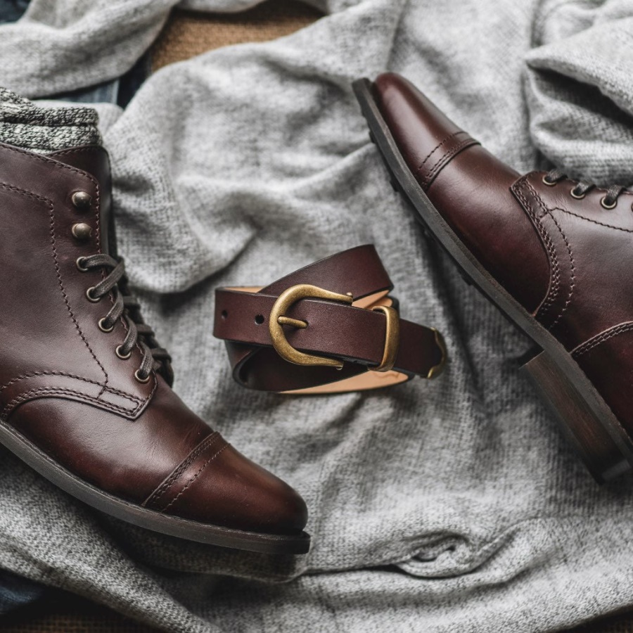 Dames Western Leren Riem Bruin Donderdag